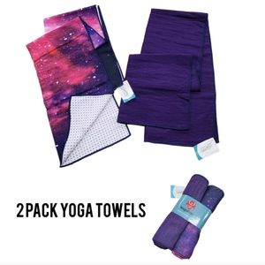 YogaFina 2-Pack Galaxy Duo Skidless Yoga Mats Towels